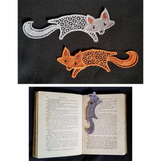 5" Embroidery Fox Bookmark