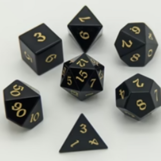 Obsidian - Gemstone Dice Set