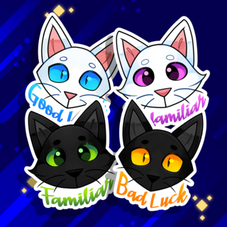 Witch Cat Stickers