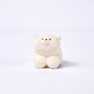 Reo Carved Wooden Bear Clinging Downward