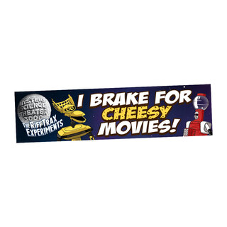 "I Brake For Cheesy Movies" Bumper Sticker or Window Cling