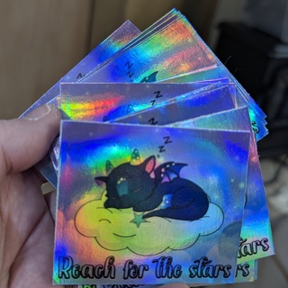 2 inch Reach for the Stars holographic sticker**