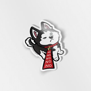 Vinyl Sticker Stubborn Husky