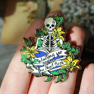 The longest wait enamel pin