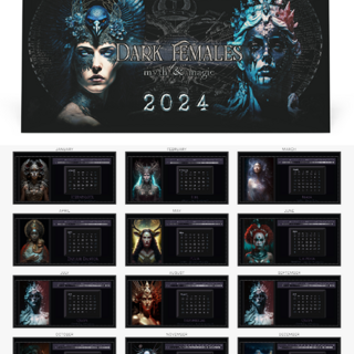 Dark females 2024 calendar
