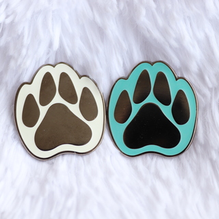 Paw print enamel pins 2pcs