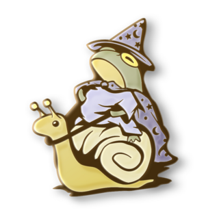 All Hail the Snail Wizard Pin