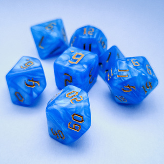 Blue Flow Dice Set