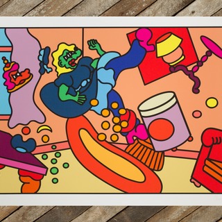 LILKOOL Braddock Tiles Print