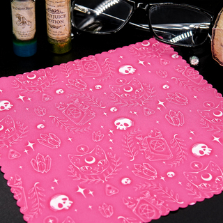 Pink Cat Familiar Microfibre Cloth