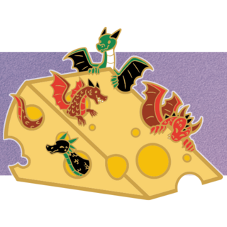 Cheese Hoarders Enamel Pin