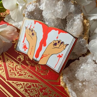bloody romance enamel pin