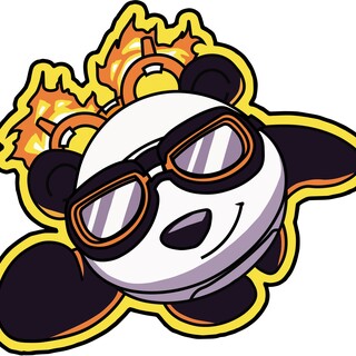 Enamel Pin (Rocket Panda)