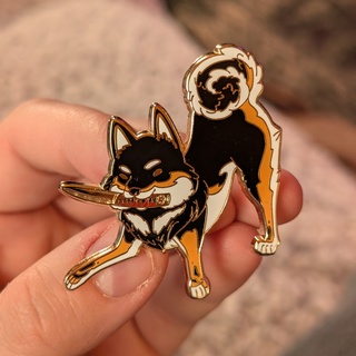 Shiba Knife Enamel Pin