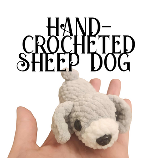Hand-crocheted Sheep Dog