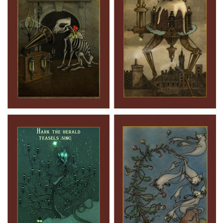 Set of four Festive Cards