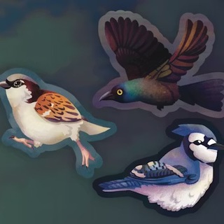 Frosted Sticker Trio