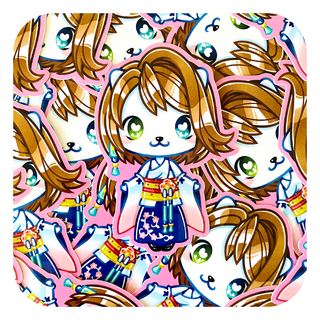 Final Fantasy Yuna Waterproof Glossy Sticker