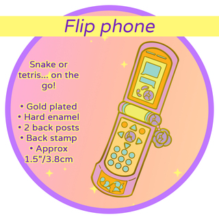 Magical Gamer Pin - Flip Phone - Dark or Light