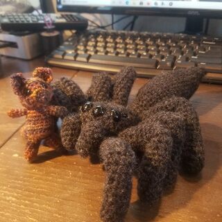 Hand Crocheted Tortantula Stuffie