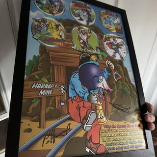 Monty Mole - A3, framed and signed by Peter Harrap & Ian Stewart from Gremlin Graphics.