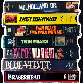 FrankenHorrors 80s David Lynch VHS Stack Sticker