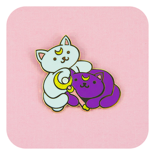 Enamel Pin - Nekomon - Luna & Artemis