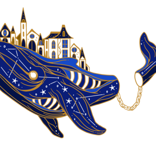 Deadwale Pin - Gold + Blue with Stars