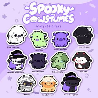 Spooky Cowstumes vol. 1 - Vinyl Stickers