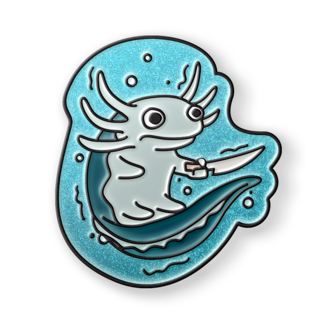 "This is a Threat" Axolotl Pin