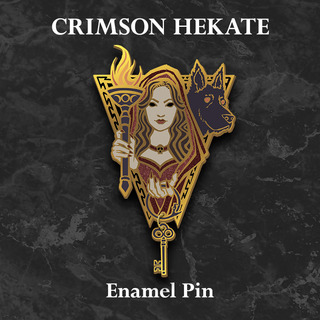 Crimson Hekate  - 3 inch Enamel Pin