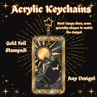 Gold Foil Stamped Keychain