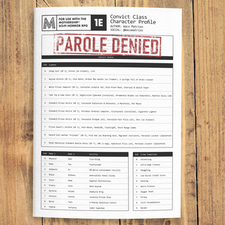 Convict Character Sheet (Physical Edition)