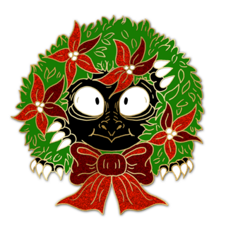 Pin - Holiday Wreath - Festive