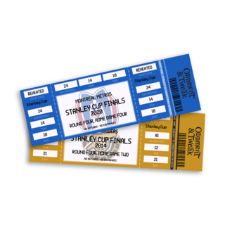 Hockey Ticket Bookmark