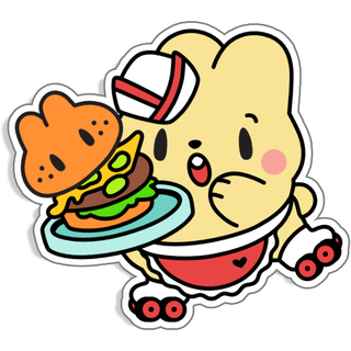 BunBun The Carhop Vinyl Sticker