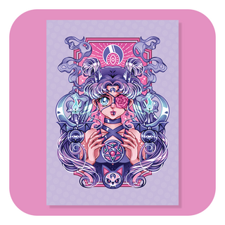 Sailor Moon Dark Side Of The Moon A4 Print