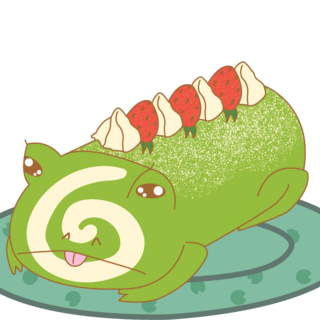 Matcha Cake roll Frog Enamel Pin