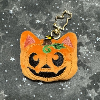 Soft Squishy Mochi style clip-on Cat Pumpkin