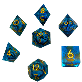 Blue Floating-Eye Dice Set