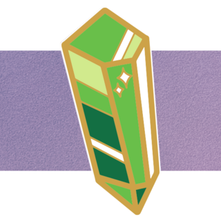 Green Crystal Mini Pin