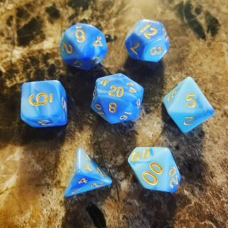 Total Party Kill Games Dice Set - Frozen Gale