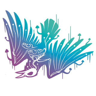 The Consumed Raven 2" pin- rainbow