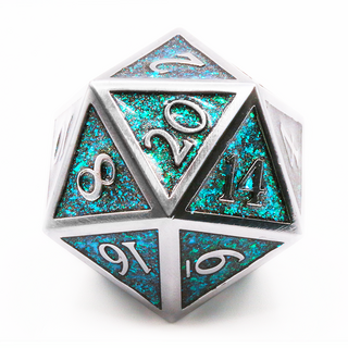 Silver Dawn - Giant Metal D20