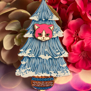 Pink Mini Cat Head Magnet