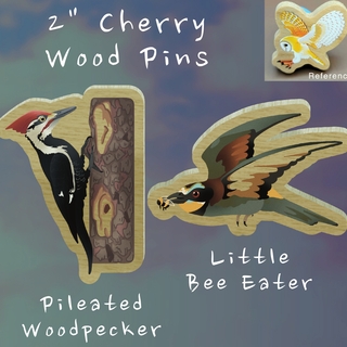 2" Cherry Wood Pin