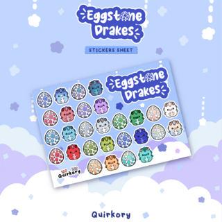 Eggstone Drakes Sticker Sheet