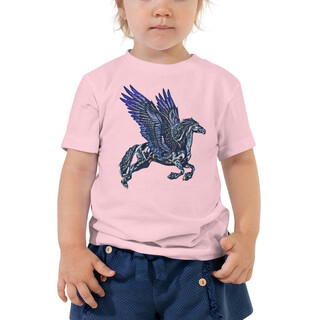 Black Pegasus Toddler Short Sleeve T-shirt