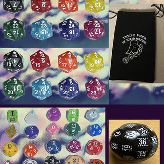 All 3 Goddess of Fortune dice and Magic Items - Multi-Color