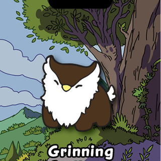Grinning Owlbear Pin (024)